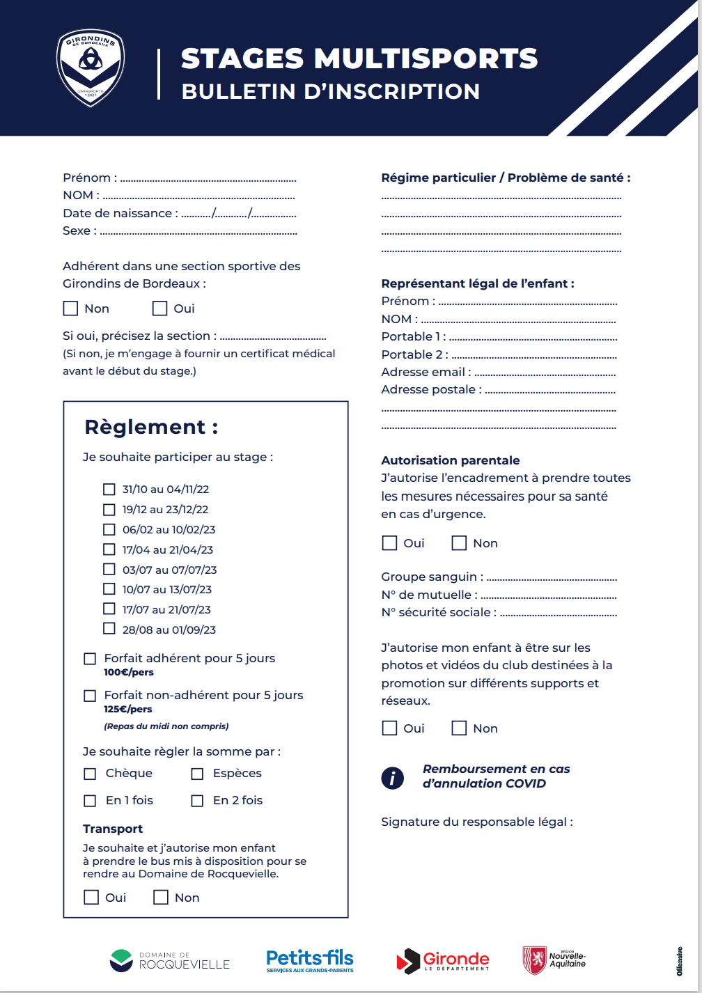inscription stages multiposrts